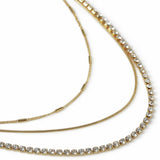 Liars & Lovers gold plated tennis chain necklace 45cm - British product