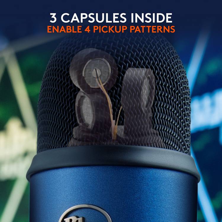 Logitech Blue Yeti USB microphone midnight blue (British brand)