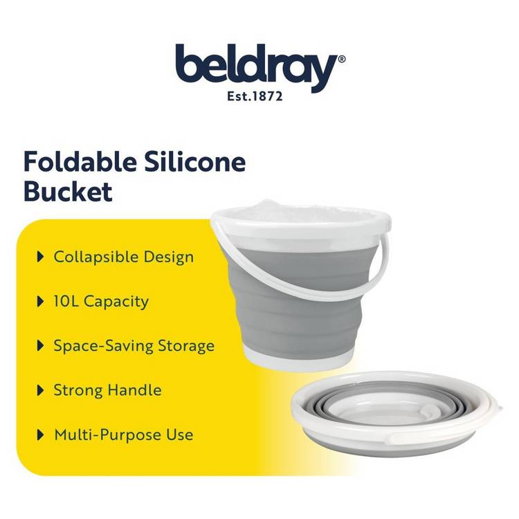Beldray grey collapsible bucket 10 litre, UK version