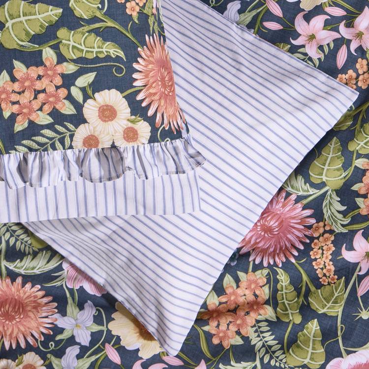 Argos Home Botanique Floral Blue Bedding Set Single - British product