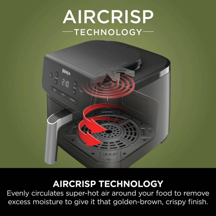 Ninja AF110UK air fryer 4.7L grey, imported from the UK