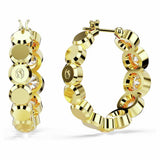 Swarovski gold tone crystal Imber hoop earrings 24mm (British brand)