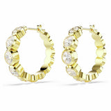 Swarovski gold tone crystal Imber hoop earrings 24mm (British brand)