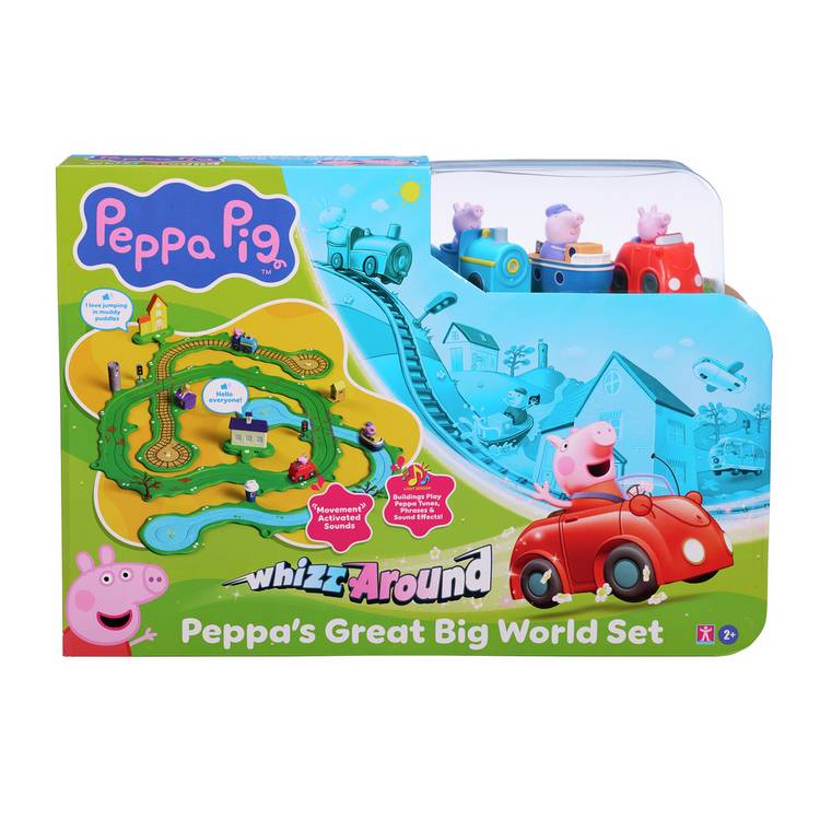 Peppa Pig Whizz Around track set with vehicles (British brand)