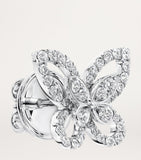 Graff white gold diamond butterfly stud earrings 1.3cm - British product
