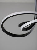 Black sculptural LED flush ceiling light - British product