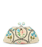 Weekend Max Mara cotton beaded clutch bag H13cm W19cm D9cm (British brand)