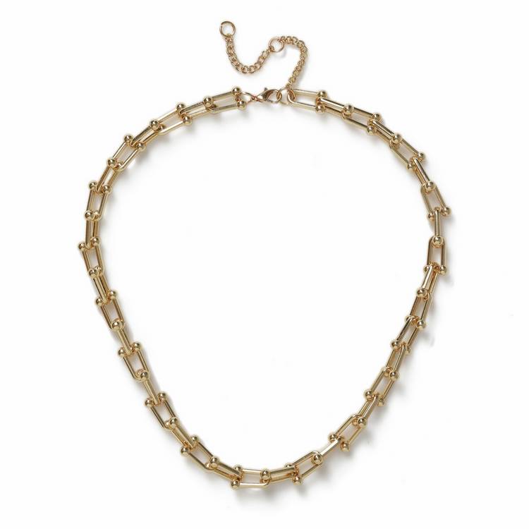 Revere gold tone ball link chain necklace (British brand)