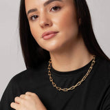 Revere gold tone ball link chain necklace (British brand)