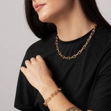 Revere gold tone ball link chain necklace (British brand)