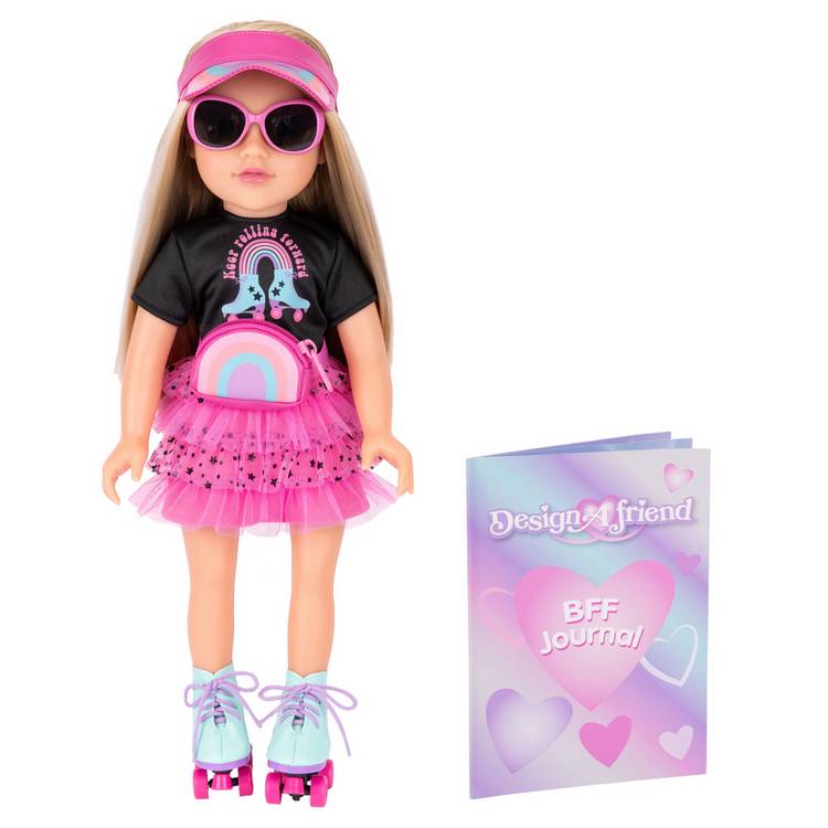 DesignAfriend JoJo roller skater doll 18 inch, UK version