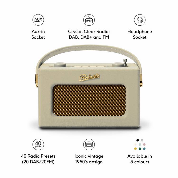 Roberts Revival Uno BT DAB radio pastel cream (British brand)