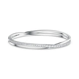 Argos Swarovski Rhodium Plated Crystal Hyperbola Bangle- Buy online at McGrocer