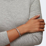 Swarovski rhodium plated crystal bangle (British brand)
