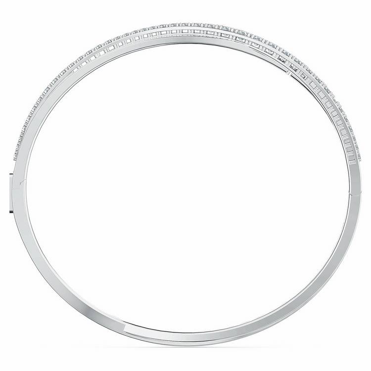 Swarovski rhodium plated crystal bangle (British brand)