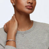 Swarovski rhodium plated crystal bangle (British brand)