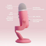 Logitech Blue Yeti Sweet Pink USB microphone (British brand)