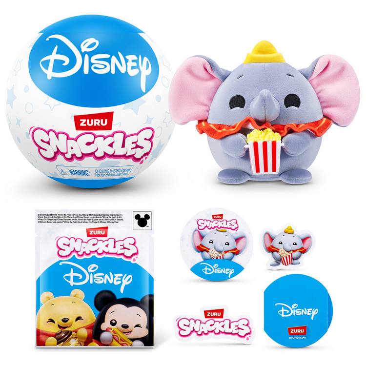 Snackles S1 Disney capsule soft toy 11.5cm collectible plush, UK version