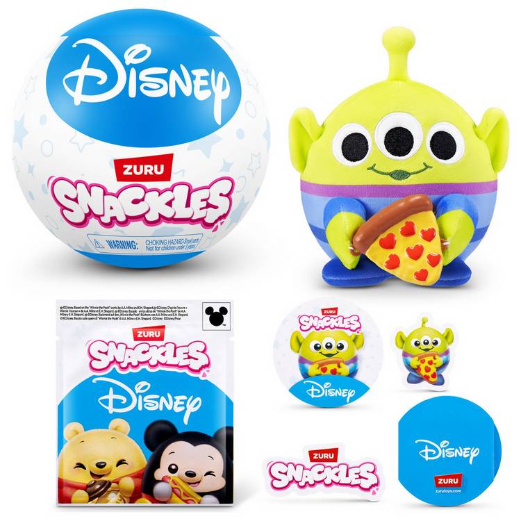 Snackles S1 Disney capsule soft toy 11.5cm collectible plush, UK version