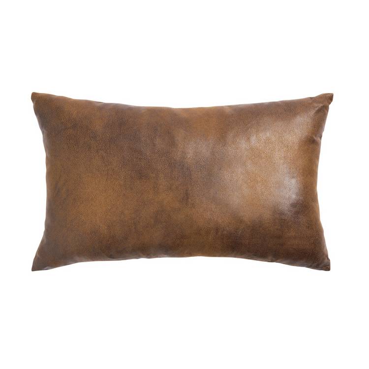 Argos Home faux leather cushion tan 50x30cm - British product