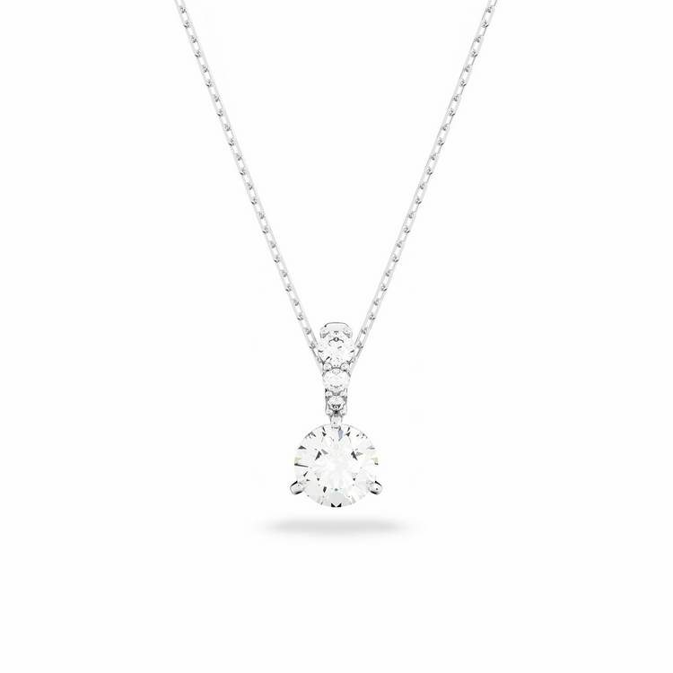 Swarovski silver plated crystal pendant necklace - British product