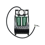McGregor double foot pump with gauge and adaptors (British brand)