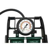 McGregor double foot pump with gauge and adaptors (British brand)