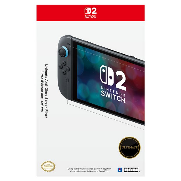 HORI anti-glare screen filter for Nintendo Switch 2, UK version