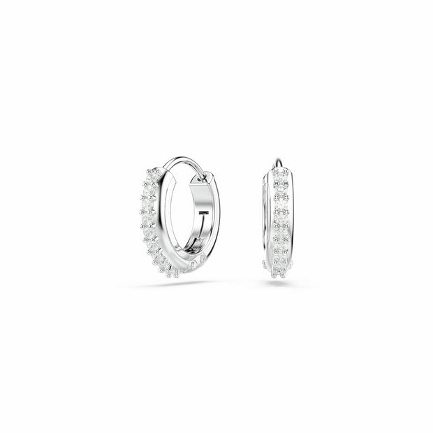 Swarovski rhodium-plated crystal mini hoop earrings - British product