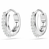 Swarovski rhodium-plated crystal mini hoop earrings - British product