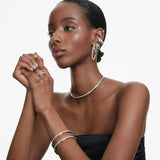Swarovski rhodium-plated crystal mini hoop earrings - British product
