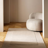 Argos Habitat Simple Border Taupe Wool Cut Pile Rug 120x170cm- Buy online at McGrocer