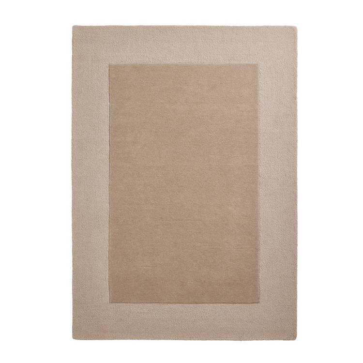 Habitat taupe wool cut pile rug 120x170cm, imported from the UK