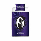 Wednesday purple kids bedding set single duvet cover and pillowcase, imported from the UK
