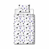 Wednesday purple kids bedding set single duvet cover and pillowcase, imported from the UK
