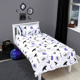 Wednesday purple kids bedding set single duvet cover and pillowcase, imported from the UK