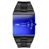 Argos STORM New Remi Square Watch Blue Dial Stainless Steel Strap 36mm- Buy online at McGrocer