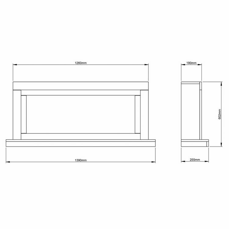 Be Modern Elyce Grande electric fire 1390mm, imported from the UK