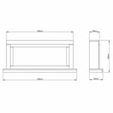 Be Modern Elyce Grande electric fire 1390mm, imported from the UK