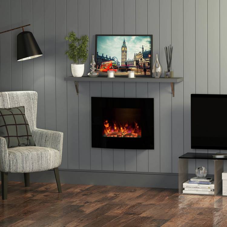 Be Modern Quattro 1-2kW wall mounted electric fire - British product