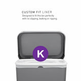 Simplehuman grey plastic pedal bin 45 litres (British brand)