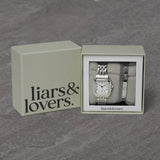 Liars & Lovers silver watch bangle and bracelet set, imported from the UK