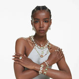 Swarovski gold-tone crystal chain bracelet 15.5cm - British product