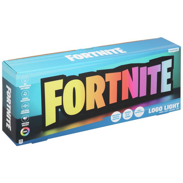 Fortnite logo USB LED novelty light black white - British product