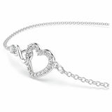 Swarovski infinity heart bracelet rhodium plated crystal, UK version