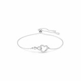 Swarovski infinity heart bracelet rhodium plated crystal, UK version