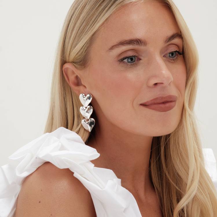 Lipsy triple heart drop earrings - British product