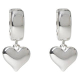 Argos Liars & Lovers Silver Tone Mini Heart Drop Hoop Earrings- Buy online at McGrocer