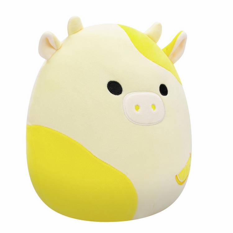 Squishmallows soft toy Dagmar Lemon Cow 12 inch, imported from the UK
