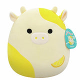 Squishmallows soft toy Dagmar Lemon Cow 12 inch, imported from the UK